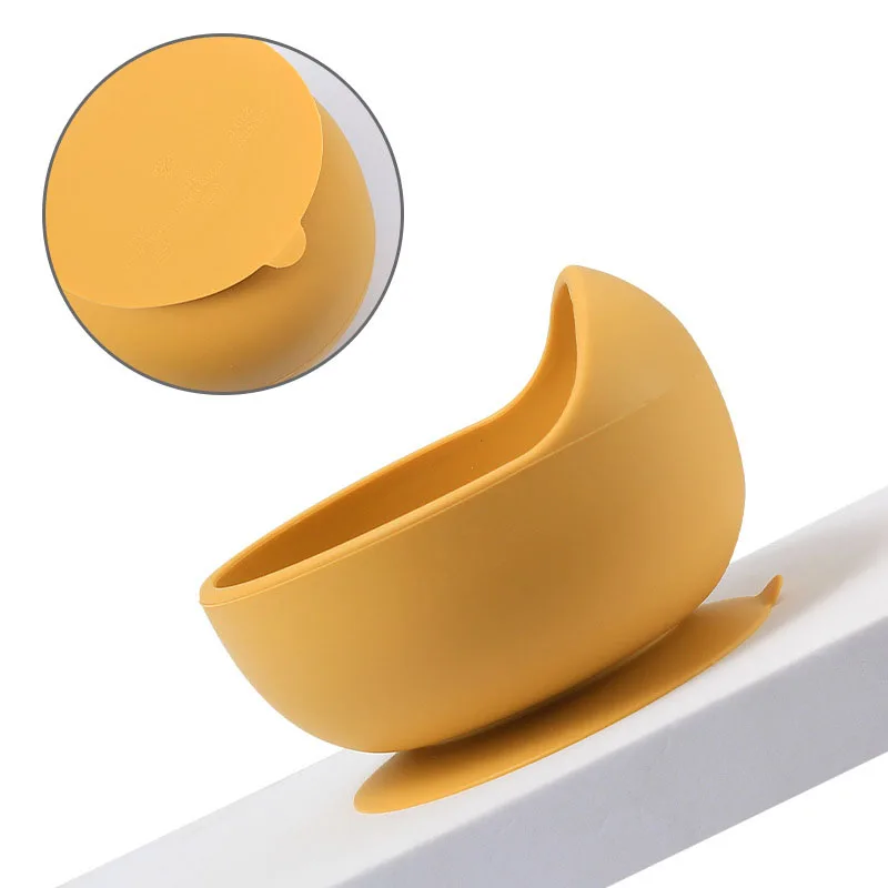 Silicone Suction Bowls Durable for Babies & Toddlers Extra Strong Suction Easy-Release Tab Dishwasher, Microwave & Freezer Safe