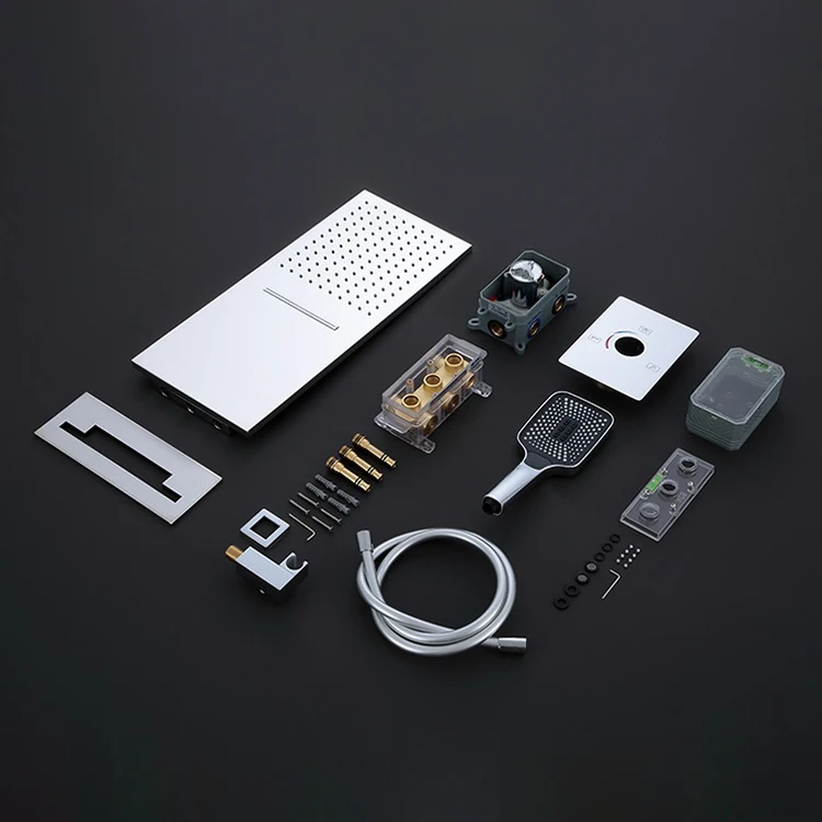 Juego de sistema de grifo de ducha oculto frío y caliente Baño