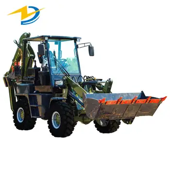 Hydraulic Auger bucket 4*4 Mini  Backho Loader 5.3ton New Core Engine Component 4WD Backhoe Excavator Tractor Sale escavadeira