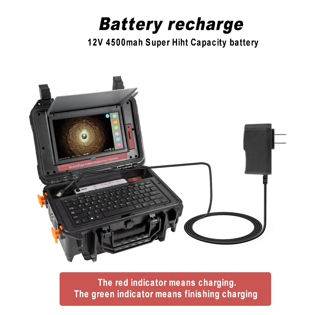 Pipe Camera 10.1inch1080P Touch Screen 512Hz Transmitter Self-leveling Sewer Video Camera Meter Counter Inspection Camera Pipe With Locator factory