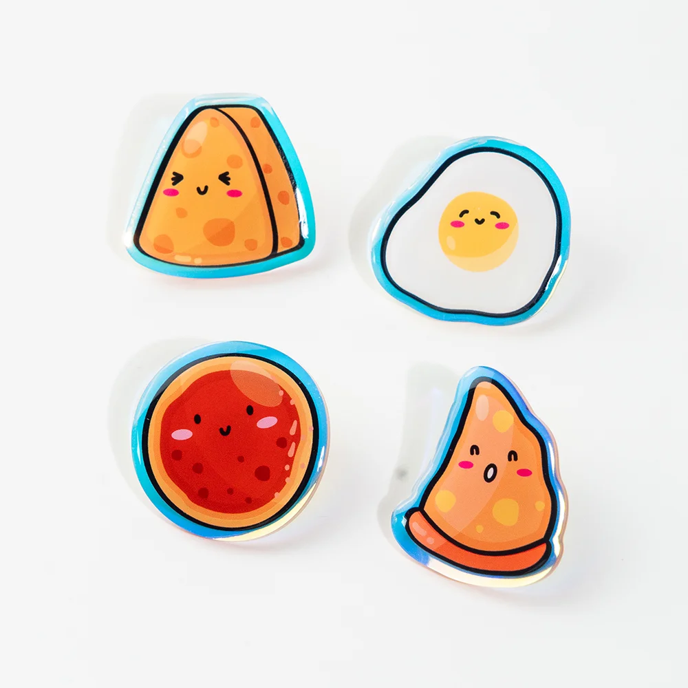 Promotional Custom Rainbow Epoxy Acrylic Pin Badges