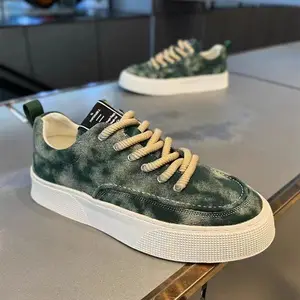 Summer Men Shining Sneakers New Casual Flat Injection Shoes Breathable Lace Up Sneakers Outdoor Sport Shoes