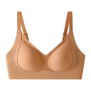 Factory Direct Comfort Fit Wireless Push-Up Bra Premium Fixed Cup for Small Busts Jelly Seamless Solid Pattern Traceless Bras