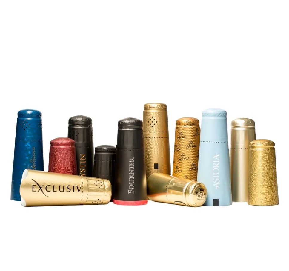 エンボス加工 34*90mm アルミ箔 シュリンク シャンパンボトルカプセル