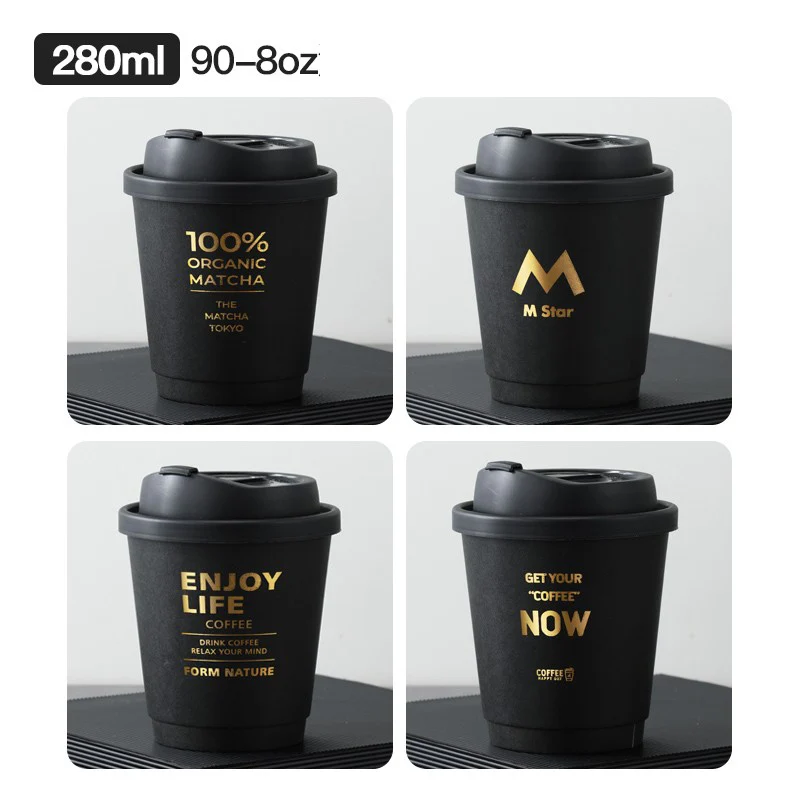 Custom Printed Logo Disposable 8oz 10oz Double Wall Hot Stamping Coffee