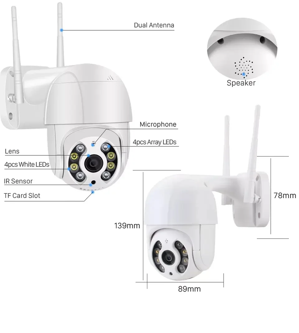 HOT Cheap Cloud Icess 2MP Wifi Camera Zoom 1080P Wireless Outdoor Dome Speed PTZ IP Surveillance Camera