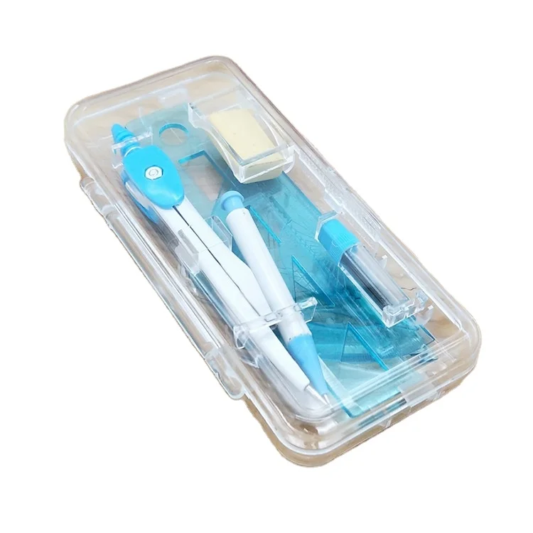 Компасы канцелярские компасы Пластиковые Набор студенческие с линейкой для детей 7 шт.