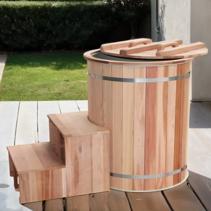 Cedar Cold Plunge Tub Ice Bath Tub With Chiller Ice For Sports Recovery