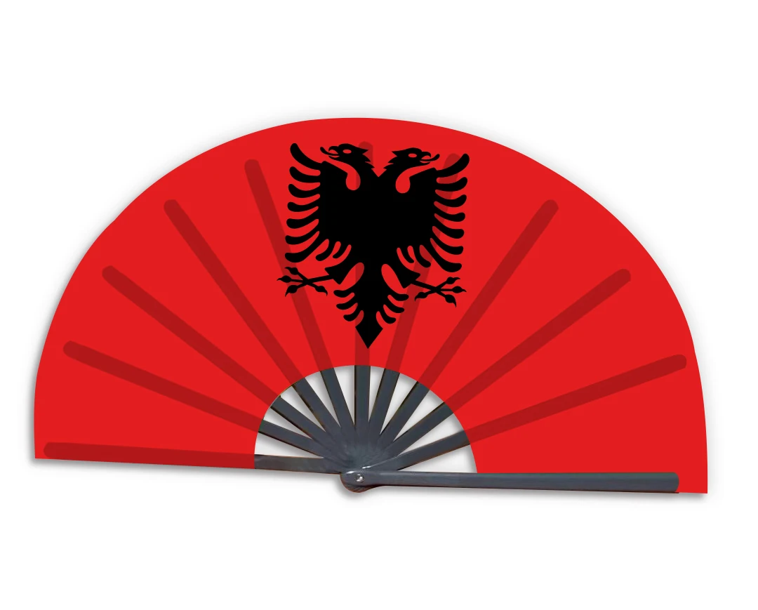 Opvouwbare waaier van bamboe met algerijnse vlag_voghion.com