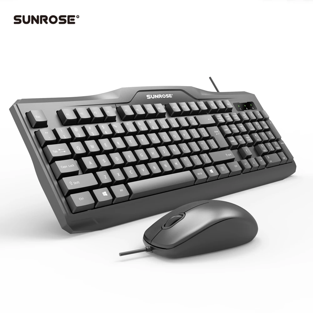 USB Проводная компьютерная клавиатура и проводная мышь с мембраной логотипом под заказ для