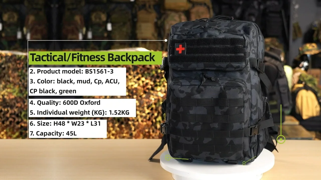 45l Waterproof Bag Camouflage Backpack Gym Fitness Travel Rucksack Mochila Camuflada Men