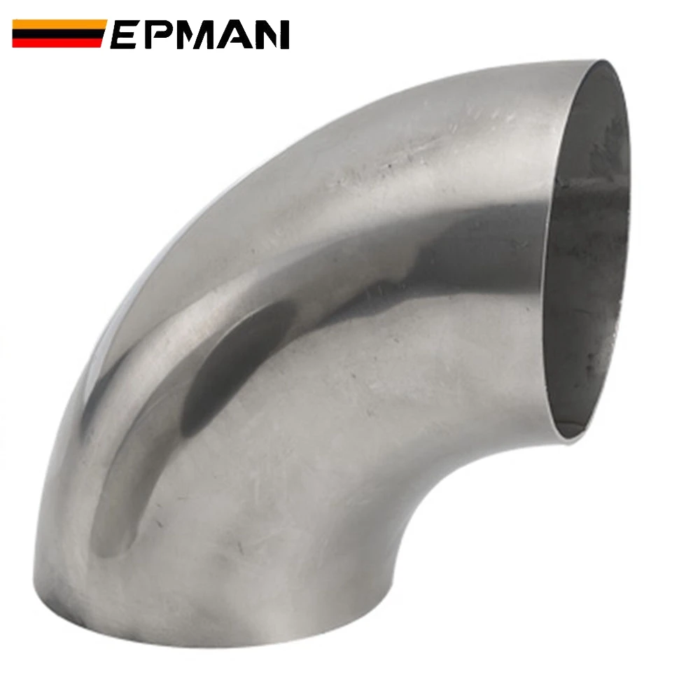 Myst Design 3 Pieces 90 Degree Mandrel Bend Elbow, 1-1/4 OD Steel Exhaust Elbow Exhaust Piping Connector 304 Steel Exhaust Pipe Stair Handrail Hvac