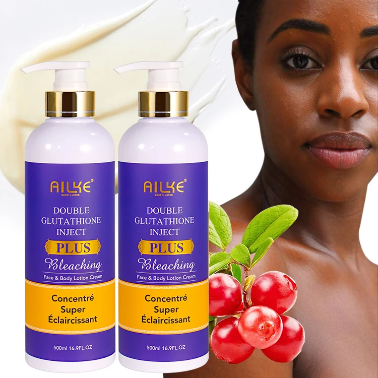 Wholesale Glutathione Bleaching Body Lotion Anti-Aging Dark Spot Removal  Moisturizing Private Label Lotion Cream for Black Skin