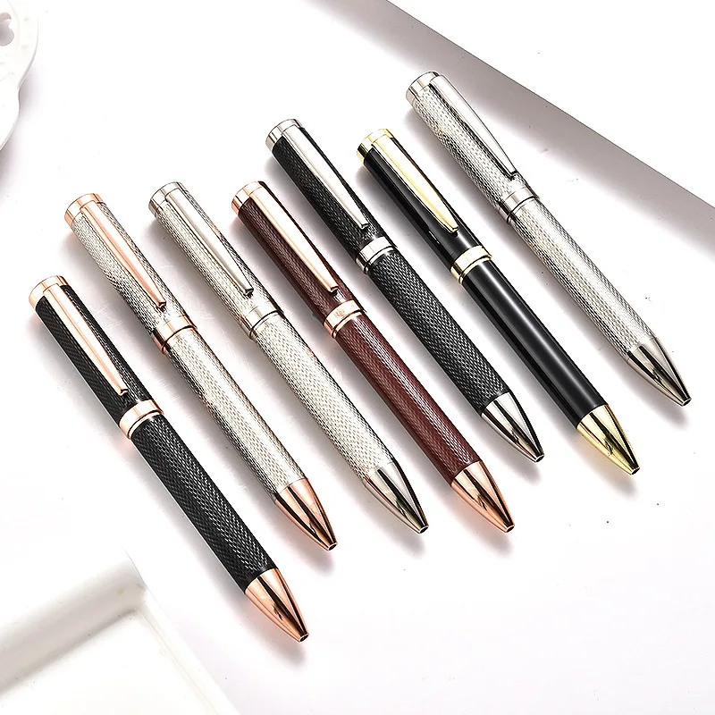 Luxury Copper Hollow Chrome Pen with Custom Logo Engraved