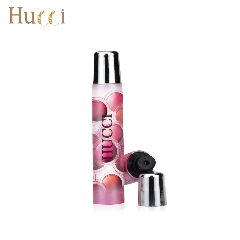 Customized 5ml 10ml 15ml Pink Lip Mask Tube With Slant Applicator Private Label Cosmetic Packaging Lip Oil Primer Mud Container