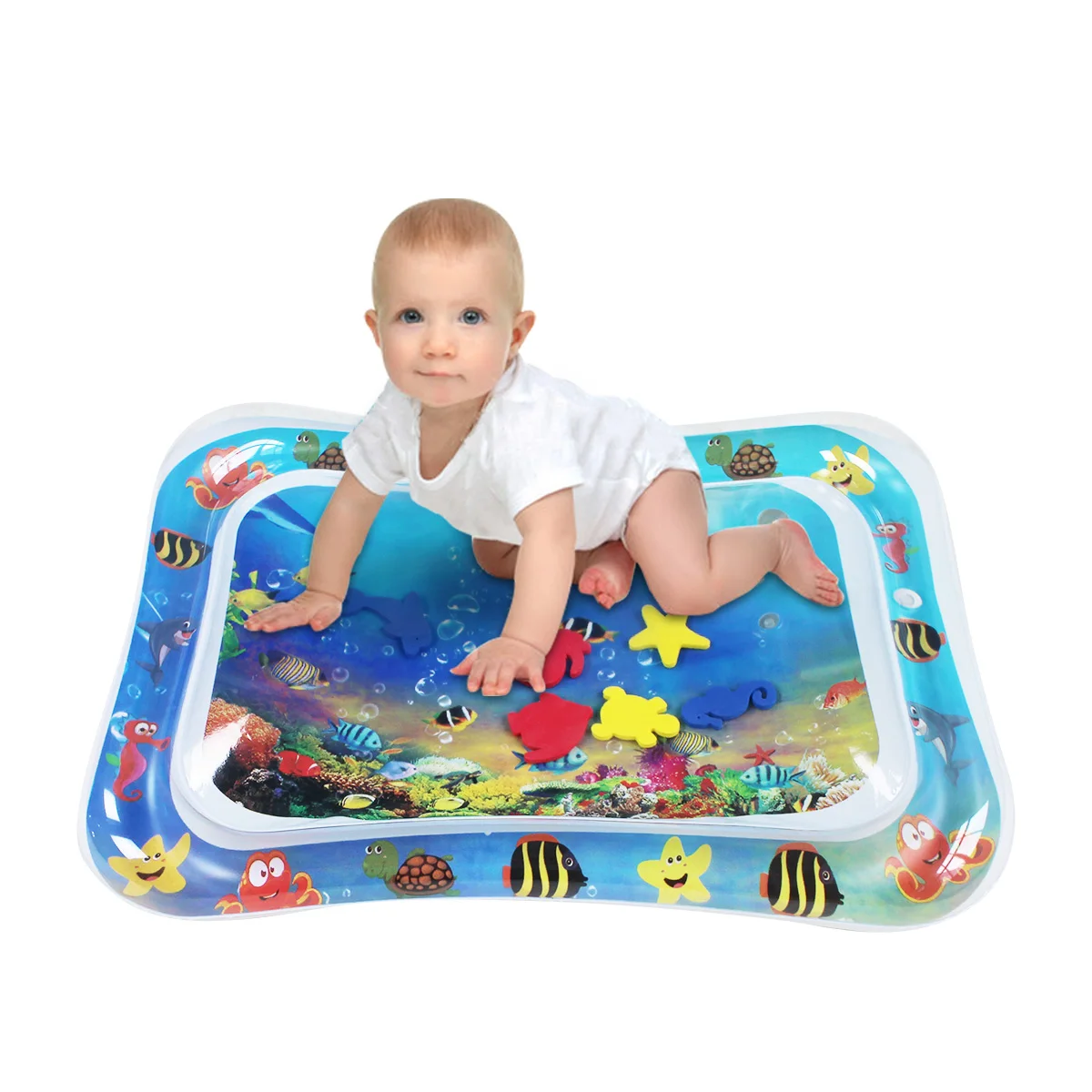 Large Inflatable Water Play Mat Infants Baby Toddlers Kid Perfect Fun Tummy Time 