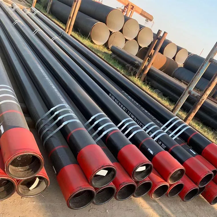 Octg J55 N80 Casing And Tubing Oil Well Casing Pipe Black Painting Seamless Steel Pipe Welded
