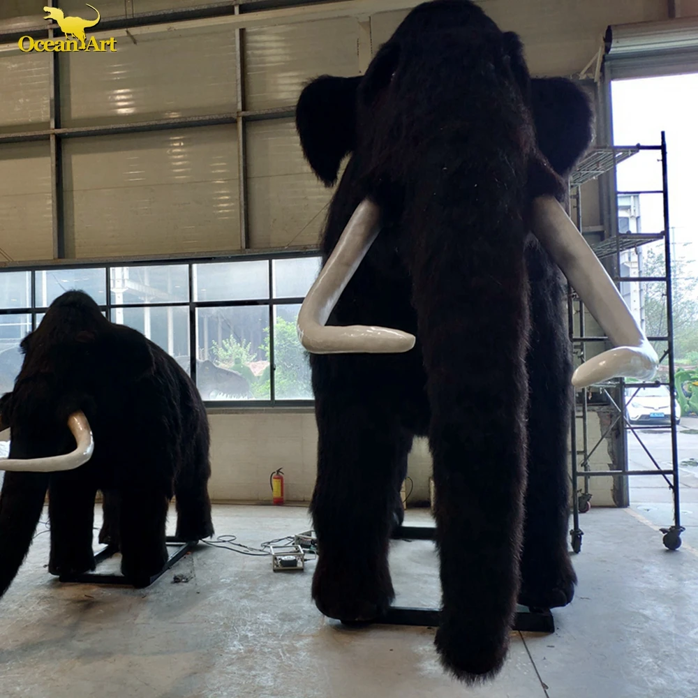 Realistic Animatronic Animal Model Animatronic Wooly Mammoth for Zoo