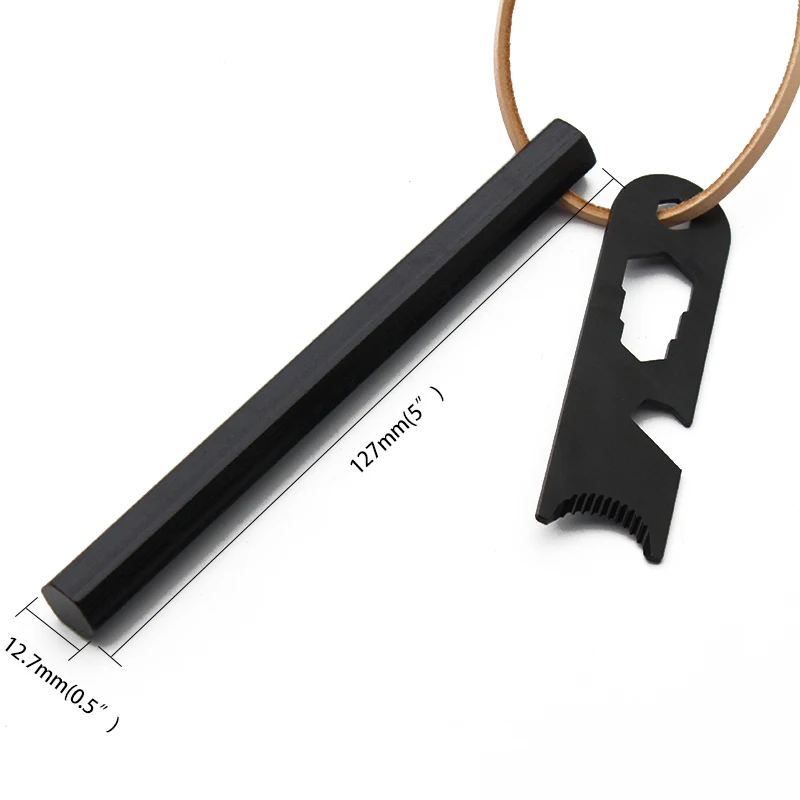 10inch Outdoor Camping Survival Magnesium Hexagon Ferrocerium Rod Ferro