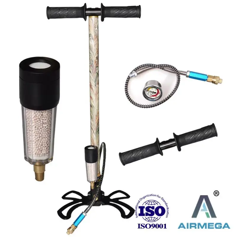 High Pressure Hand Pump with Filter Paintball Hunting Accessories Bomb Pompa Manual Pumps 4500 psi 310 bar with Dry Pack