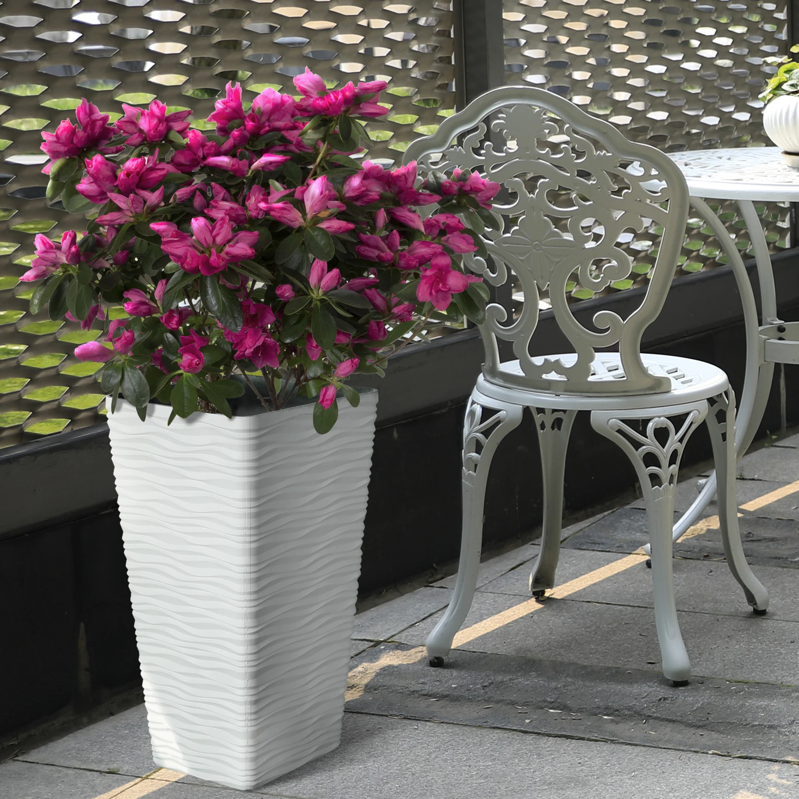 Worth Garten-Blumentopf Grohandel Kunststoff-Pflanztopf Balkon Terrasse  Groe Pflanzgefe Kunststoff-Pflanztopf fr Auenbereiche