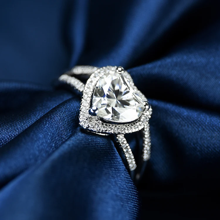 925 Sterling Silver Ring with Moissanite Perfect Gift