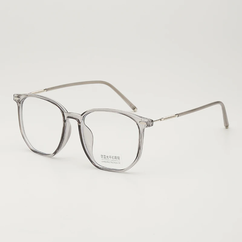 2024 New Eyeglass Frame Large Frame Irregular Flat Mirror Anti Blue Light Glasses Frame Female