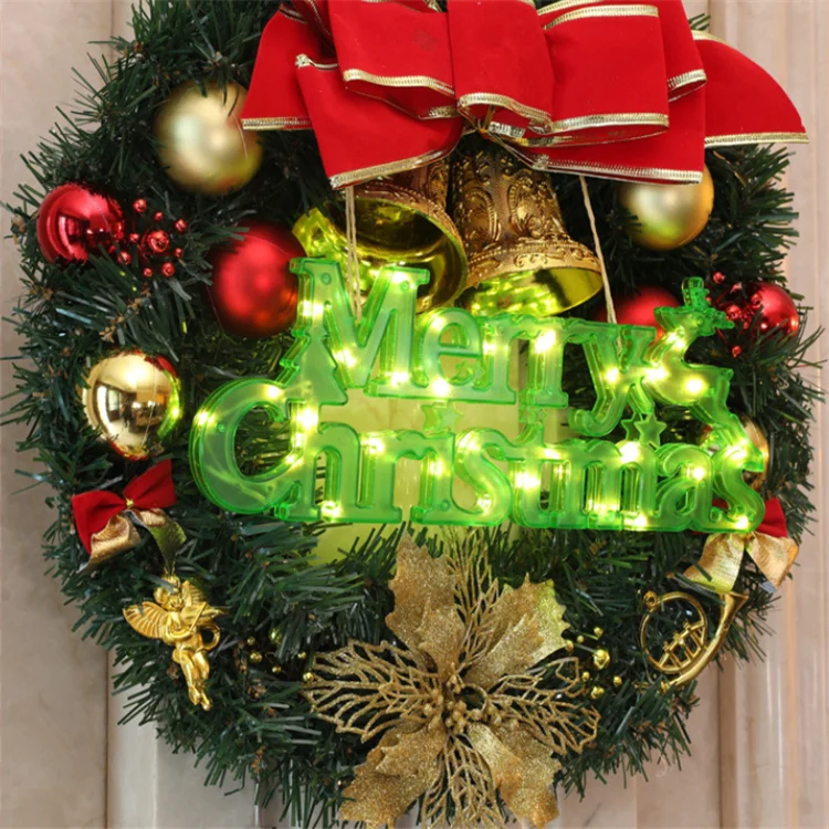 Guirnalda de adornos navideños para el hogar, luz LED, adorno