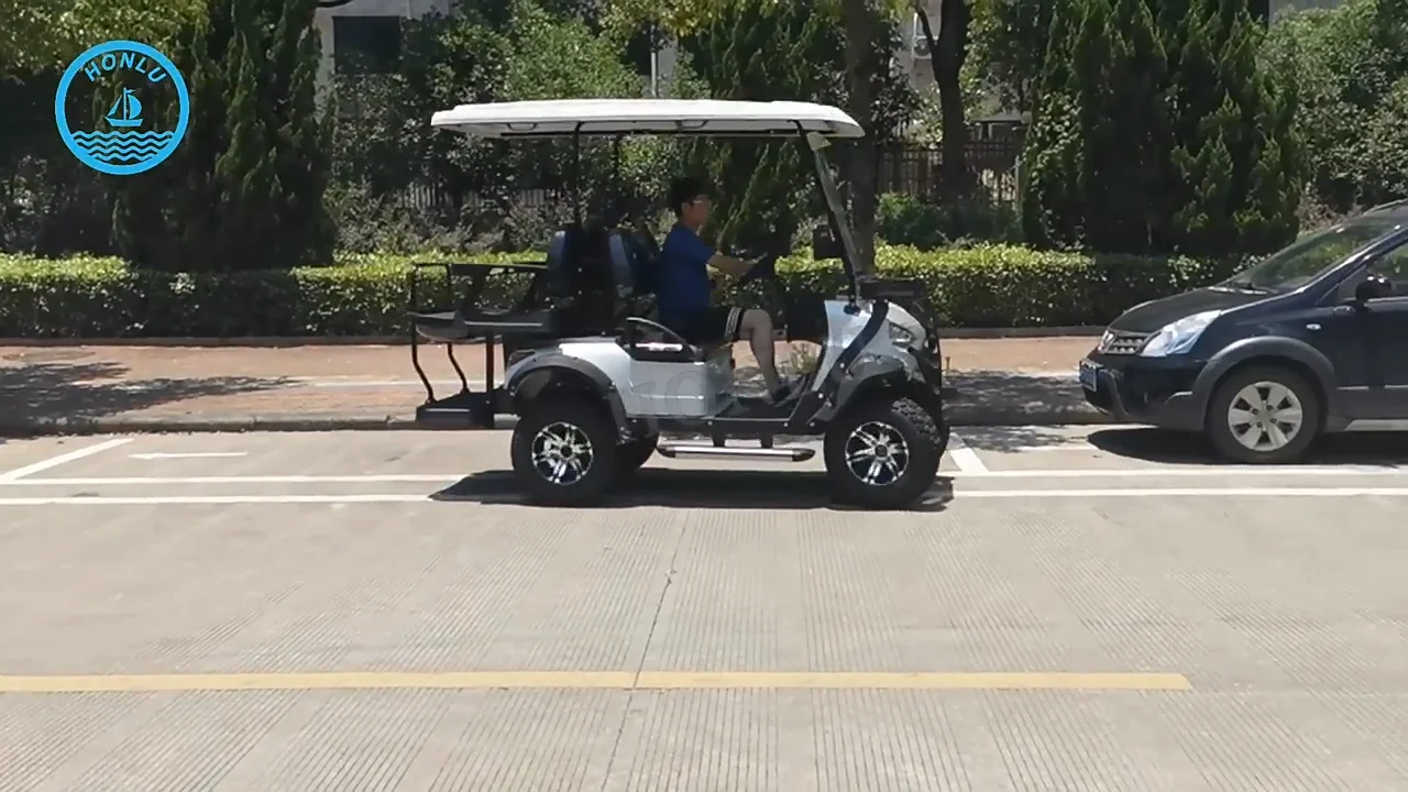 Four Wheel Drive Golf Cart 4 Seater Golf Cart Gold Factory Customized