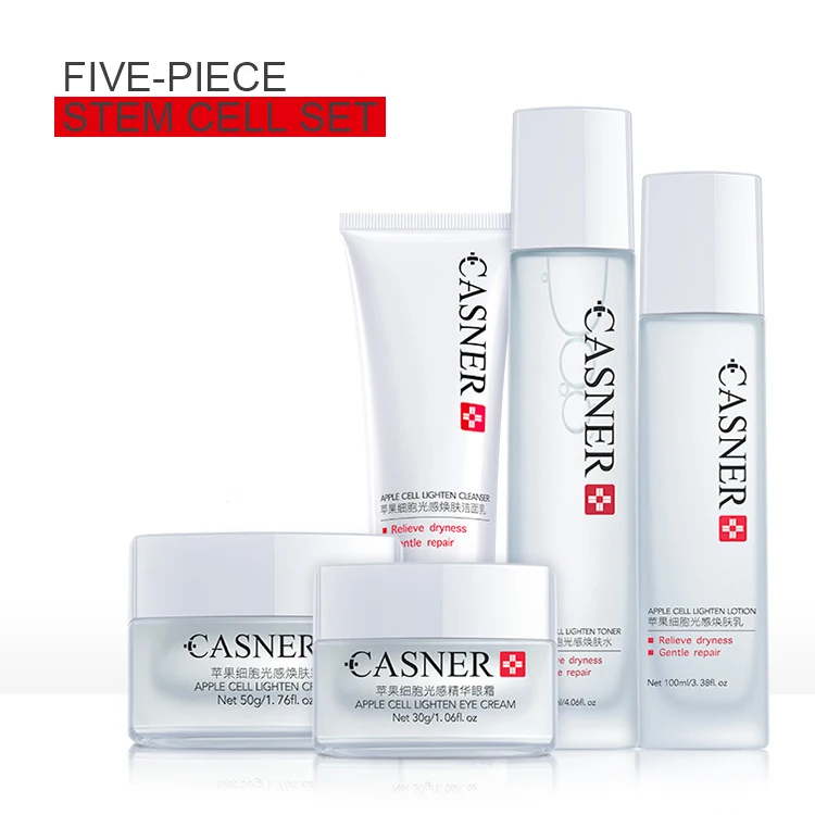 CASNER Apple Cells Skin Care Set Face Serum Anti Aging Cleansing Moisturizing Acne Repair Whitening Cream Set