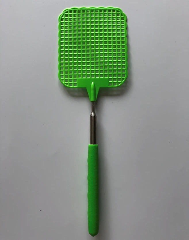 Long Metal Handle Mini Fly Swatter Household Telescopic Durable Plastic