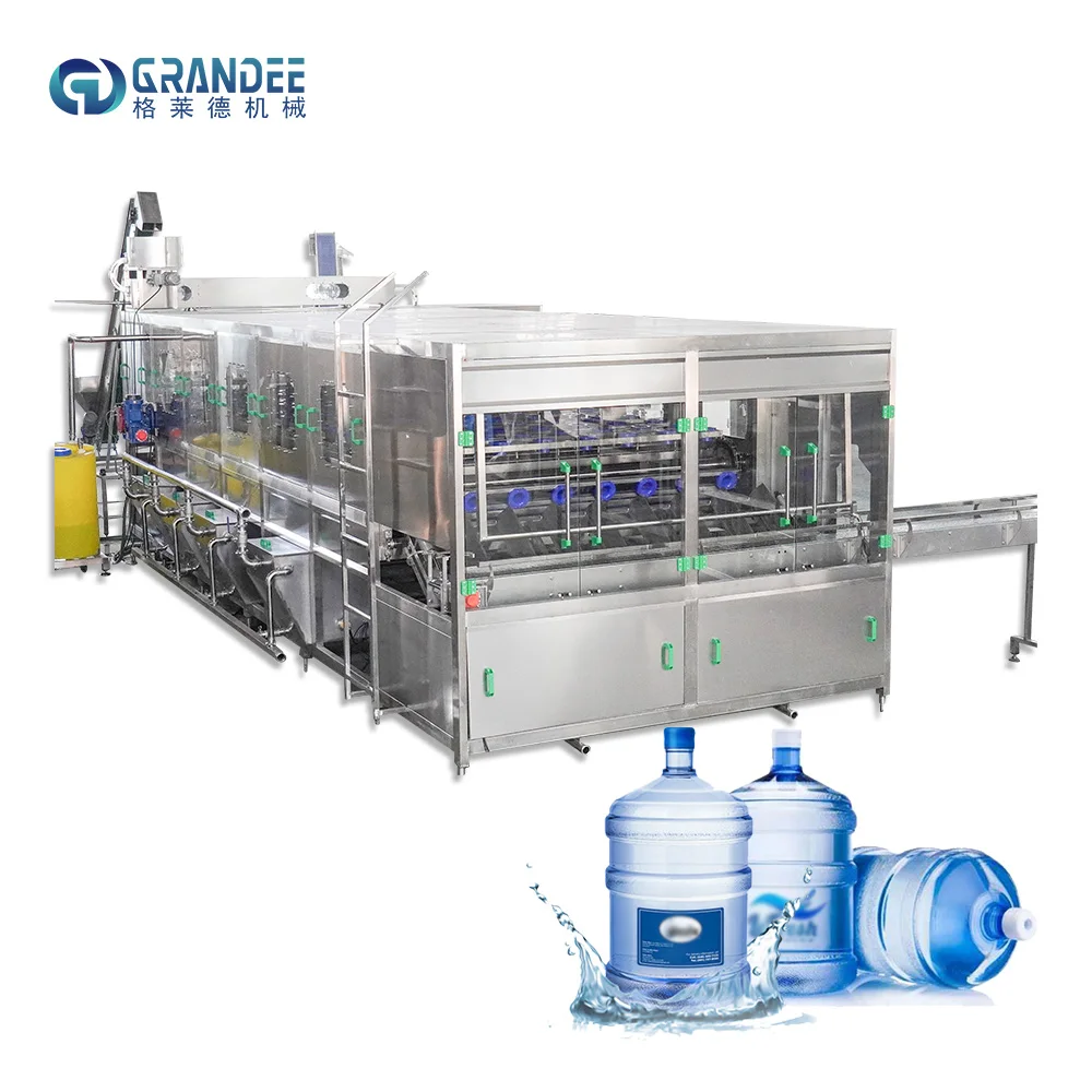 Automatic 5 gallon mineral water filling line 19l 20l 5 gallon water barrel washing capping machine