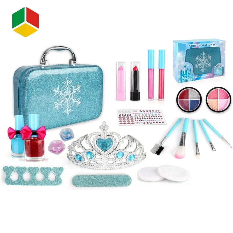 Kids Makeup Kit for Girl, 25 Pcs Washable Makeup Kit Real Cosmetic Toy with  Bag, Safe & Non-Toxic Frozen Makeup Set as Gift, Toddlers Dress up Set Kids  Toys for 3-8 Years