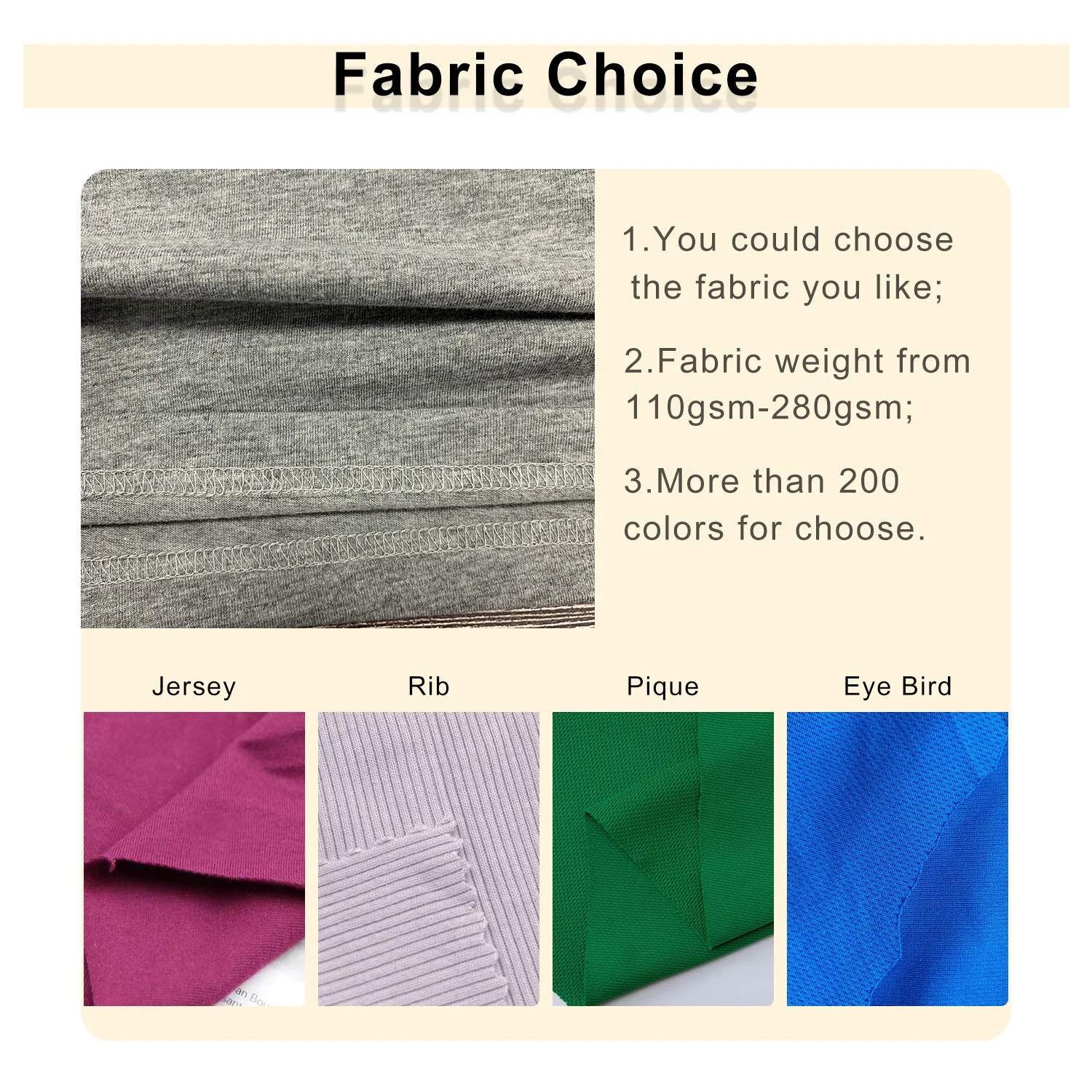 JL1226D High Quality Label Tee Heavy Weight Tshirts Cotton Polyester Men Tshirt Thick Screen Print Blank T Shirts