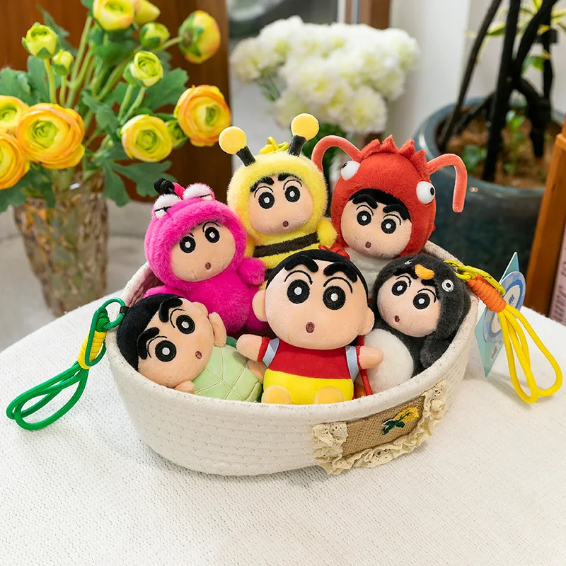 10cm Penguin Crayon Shin Chan Pendant Plush Doll Cute Turtle Doll