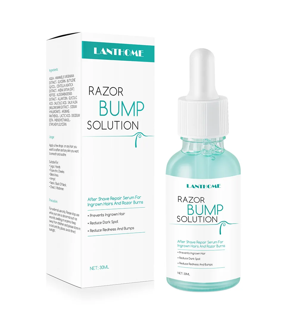 
Wholesale LANTHOME Smoothing Prevent Hair Ingrowth Razor Bump Remover Stopped Serum 