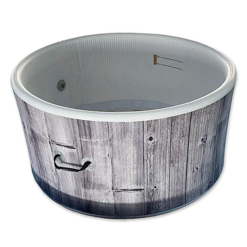 Высококачественная старая глубокая ванна ПВХ капля стежка портативная гидромассажная Ванна круглая форма надувная деревянная спа для продажи