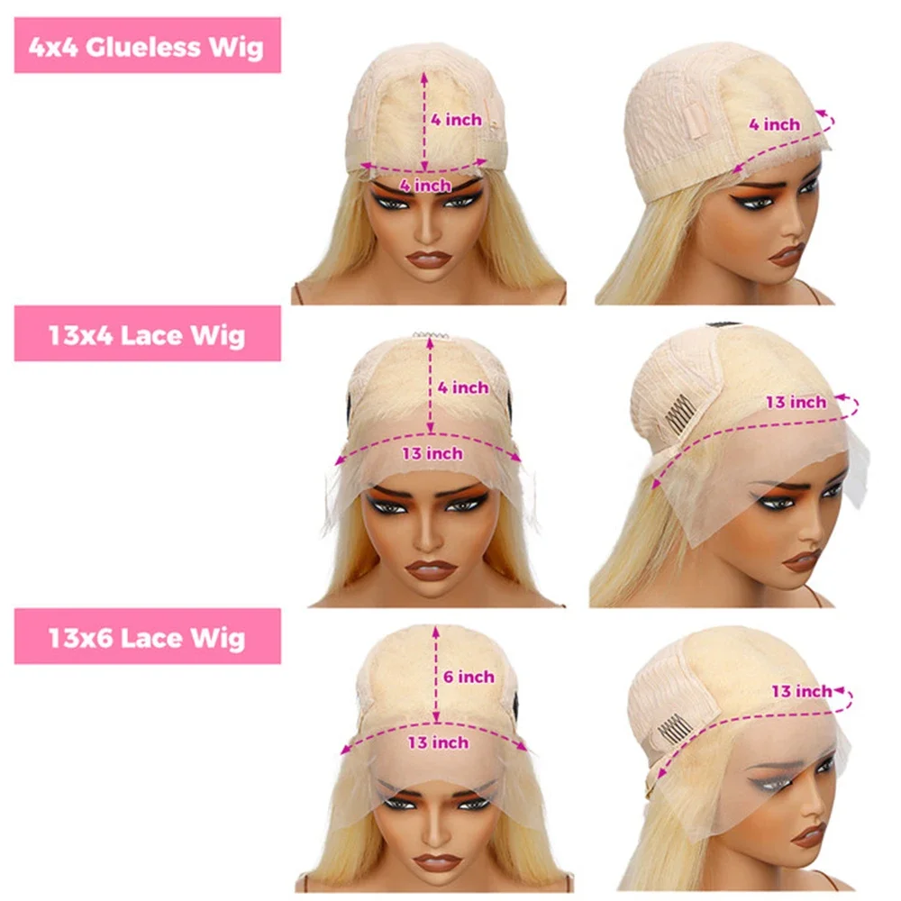 613 Körperwelle Honigblond HD Lace Frontal Echthaar Perücke Brasilianische 13x4 13x6 Lace Front Perücken_voghion.com