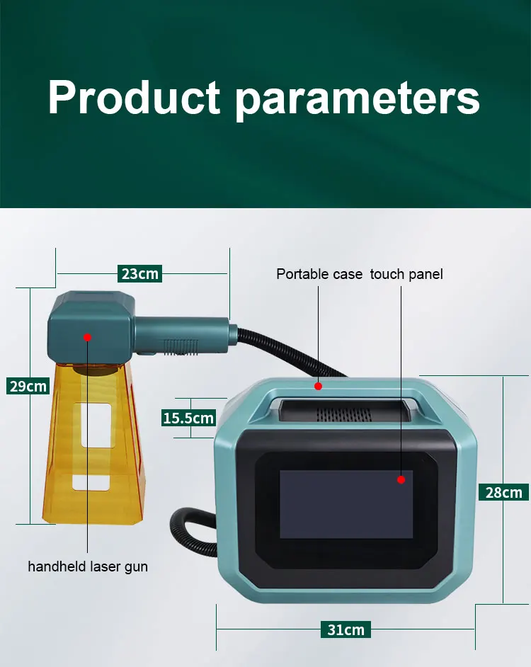 Andy 20w 30w  Handheld Stainless Steel Iron Metal Fiber Competitive Price Laser Marking Machine with Battery Without Battery factory