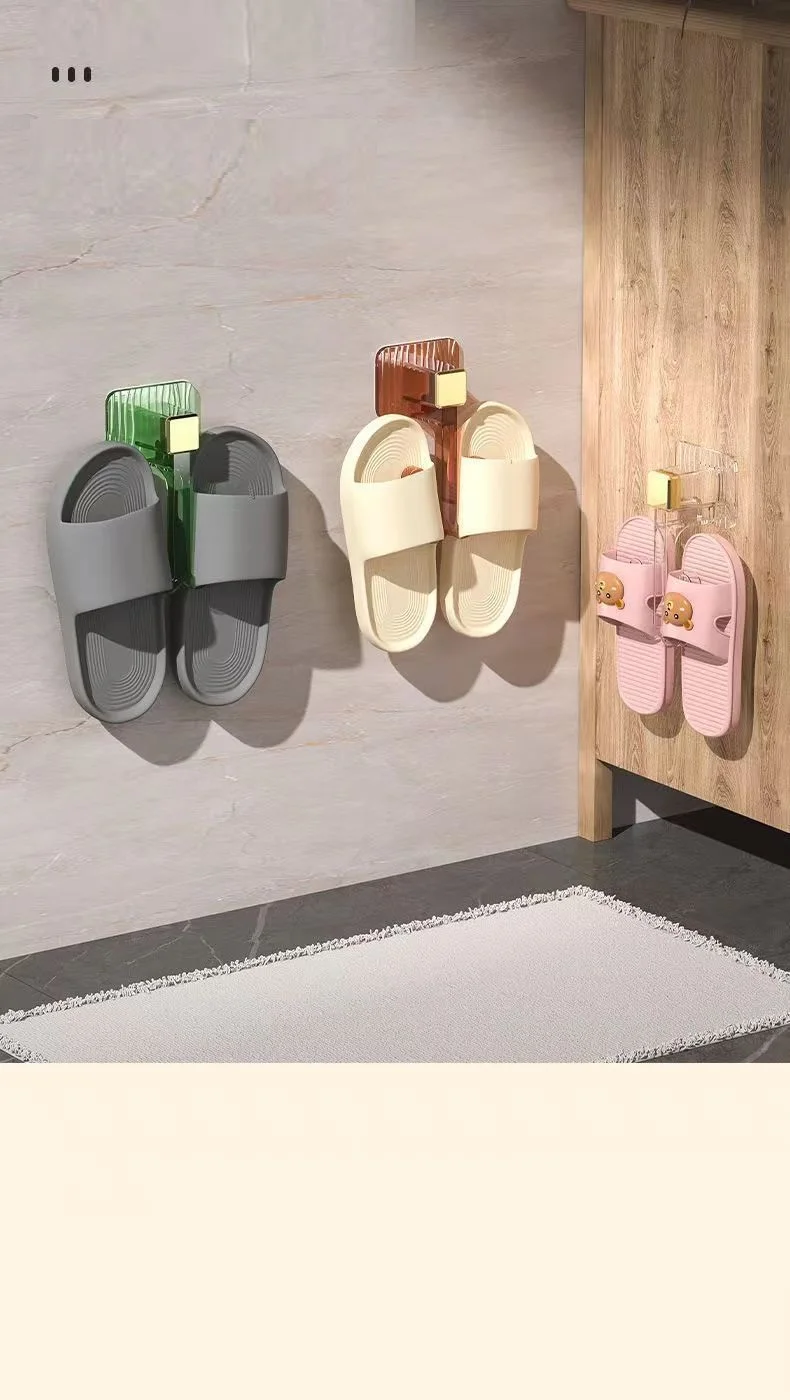 Wall Mounted Slipper Hook Household Slipper Storage Rack Self-adhesive Behind The Door Slipper Storage Hook details