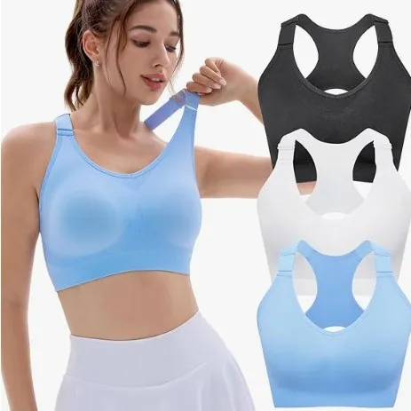 Adjustable Sports Bra Cross Beauty Back Quick Dry Fitness Yoga Underwear Front Shockproo