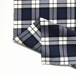 Ткань тартан из переработанного полиэстера, вискозы, спандекса для платья