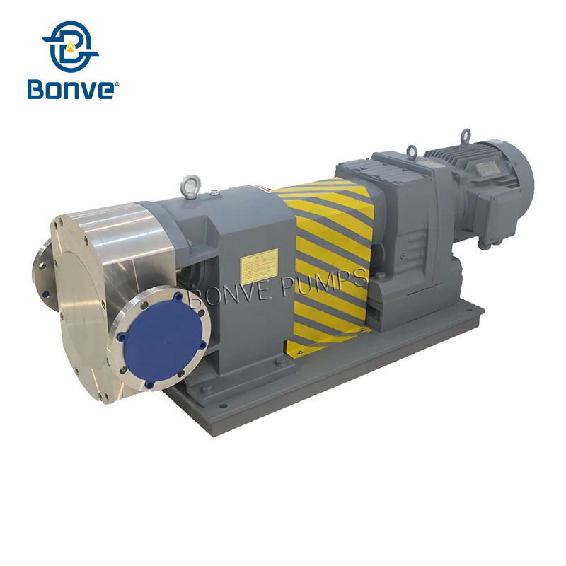 Ningbo Bonve SS316L Positive Displacement Rotary Lobe Pump for Butter Peanut Cheese Paste High Viscosity Medium Tranferred