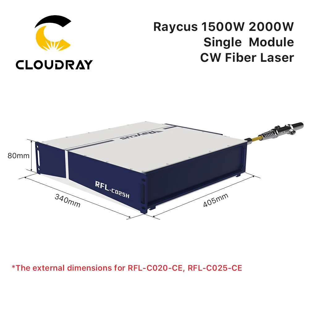 Cloudray CL62 Raycus Single Mode 1500w CW Fiber Laser Source for Laser Cutting Machine