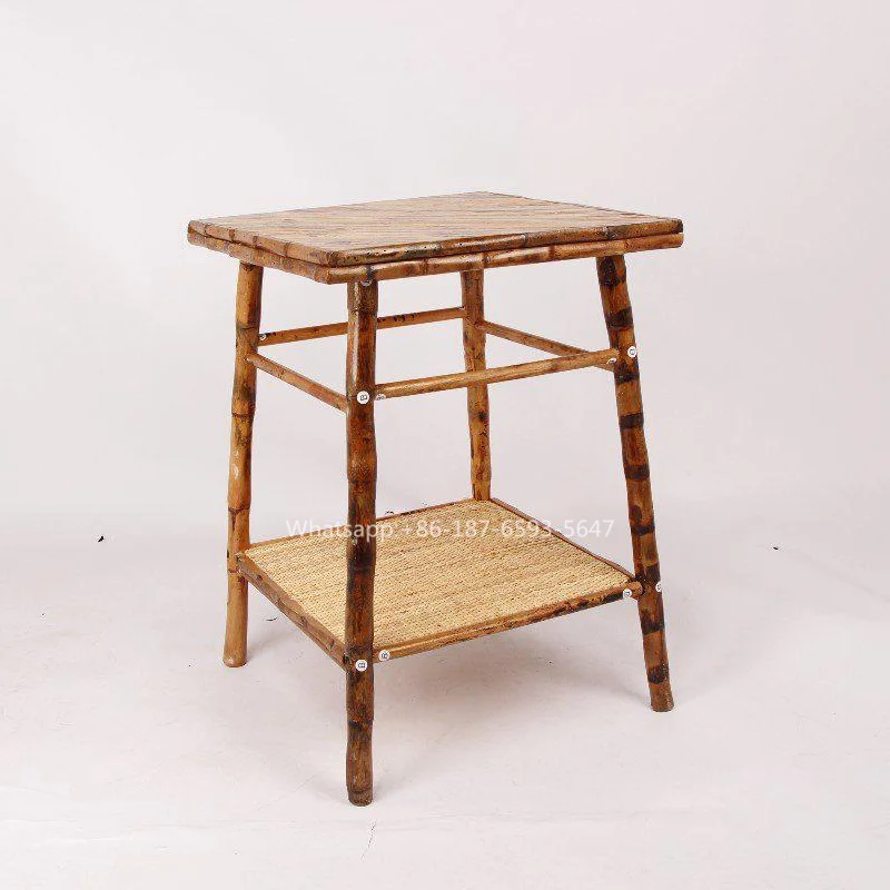 Magefertigte Gren Brandneuer Antik-Look Quadratischer Outdoor-Bambus- Beistelltisch Kaffee- und Teetische Mbel| Alibaba.com