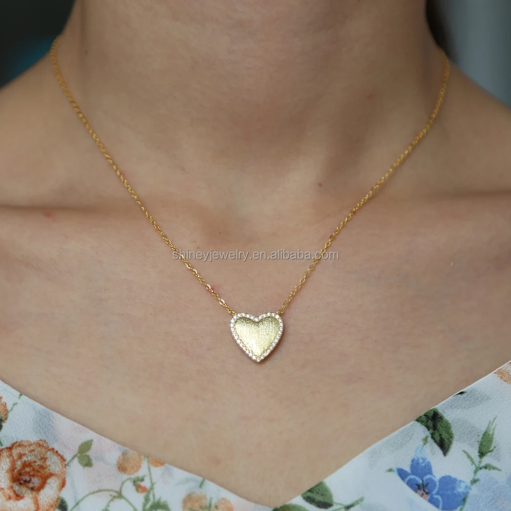 925 Sterling Silver Heart Necklace 3 
