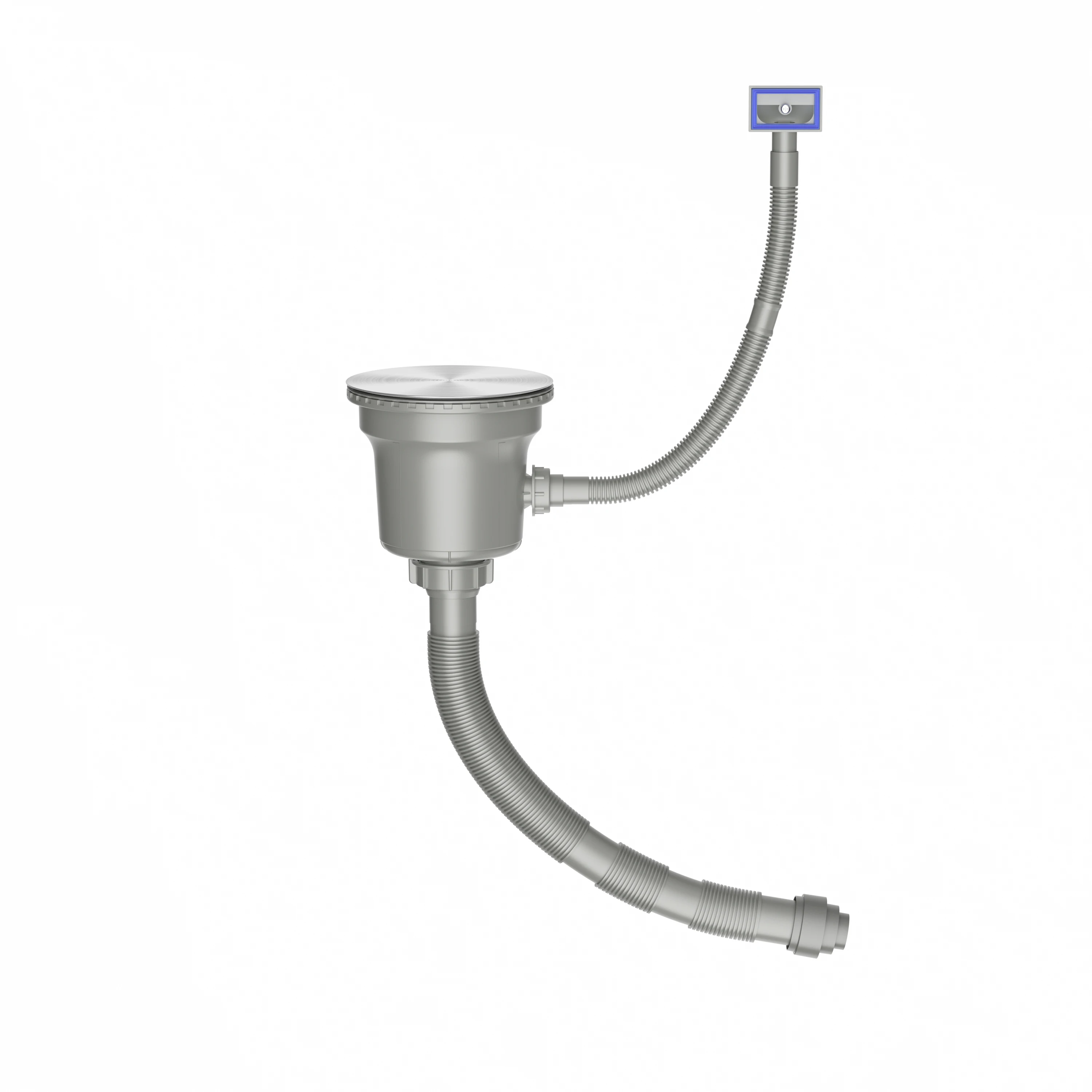 Koreaanse Hot Sale Style 185 Diameter Keukenafvoer Afvoerputje met Enkele Kom Keukenafvoerputje met Flexibele Pijp