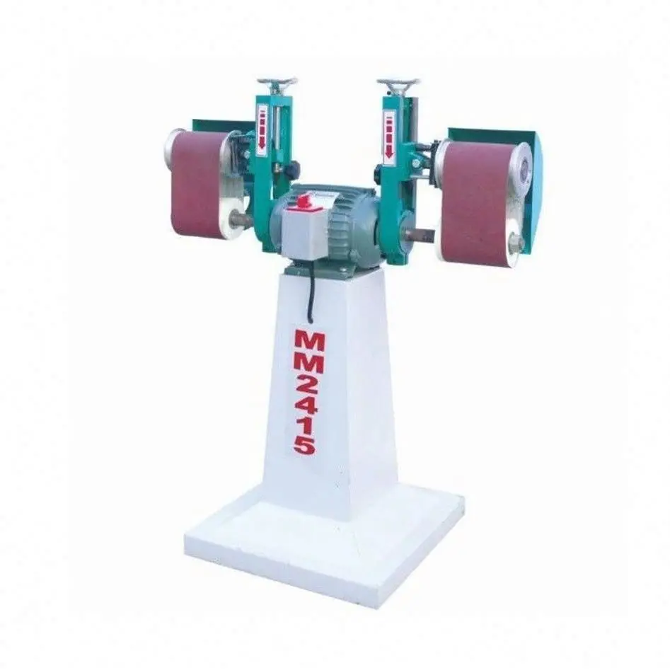 TEBAK Woodworking Sponge Wheel Roller Wood Polishing Machine Double Head Small Polishing Machine Arc Sanding Belt Sponge Sander