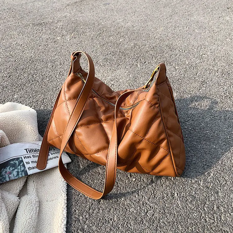 Women Lightweight Fashion Plaid Diagonal Handbags Wallet Tote Bag