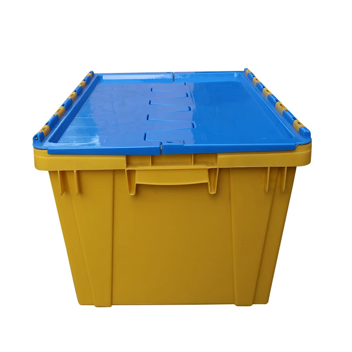 JOIN 30kgs 60L OEM Rentable Moving Plastic Box With Lid Plastic Storage Box Plastic Bin Tote Crate